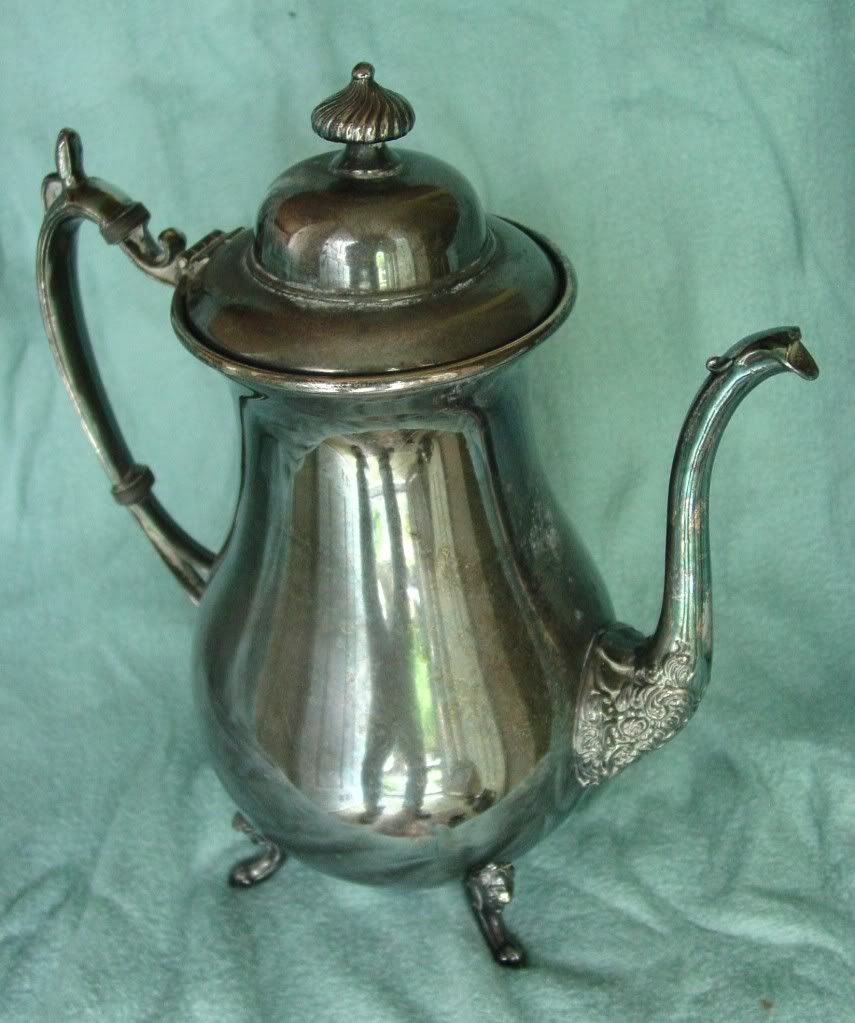 Sheffield style Silver on Copper Tea set markings